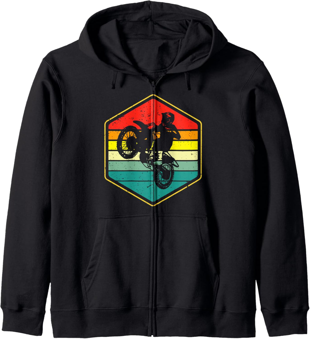Vintage Motocross Dirt Bike Biker Retro Stunt Motorrad Kapuzenjacke