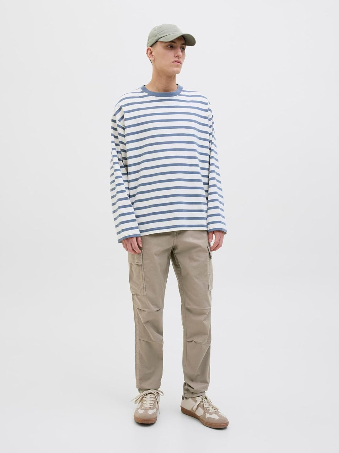 JACK & JONES Male Cargo-Hose Carrot fit Cargo-Hose 33W / 34L Dune/Detail:solid, 33W / 34L Dune/Detai