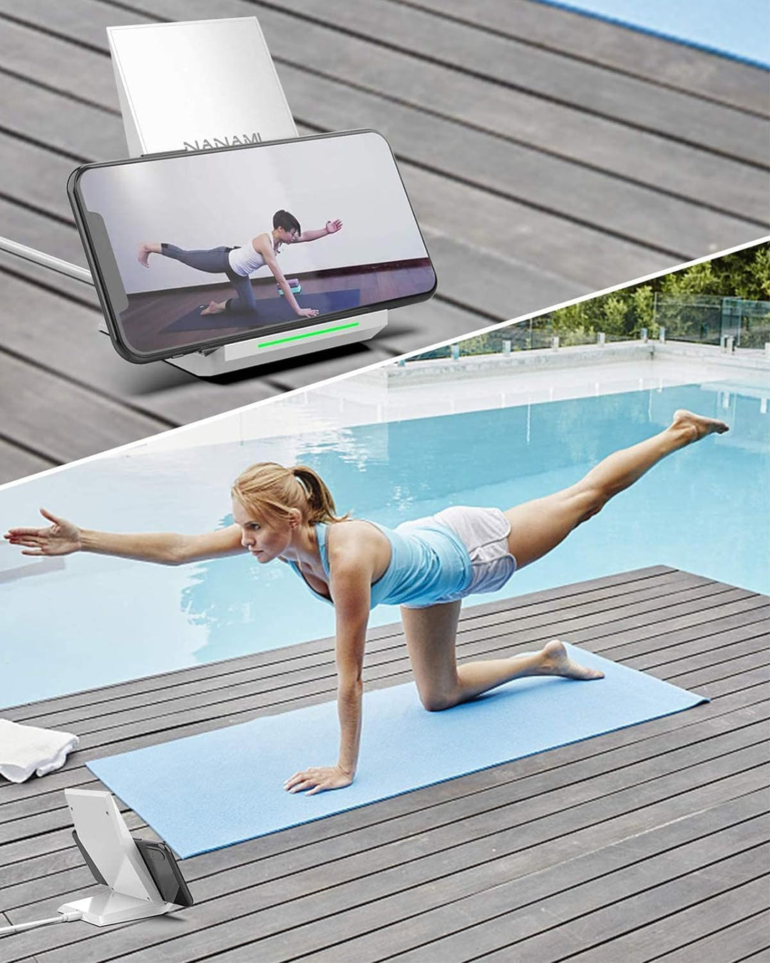 Fast Wireless Charger, NANAMI Qi kabelloses Ladegerät (mit USB ladegerät Quick Charge 3.0 Adapter) f