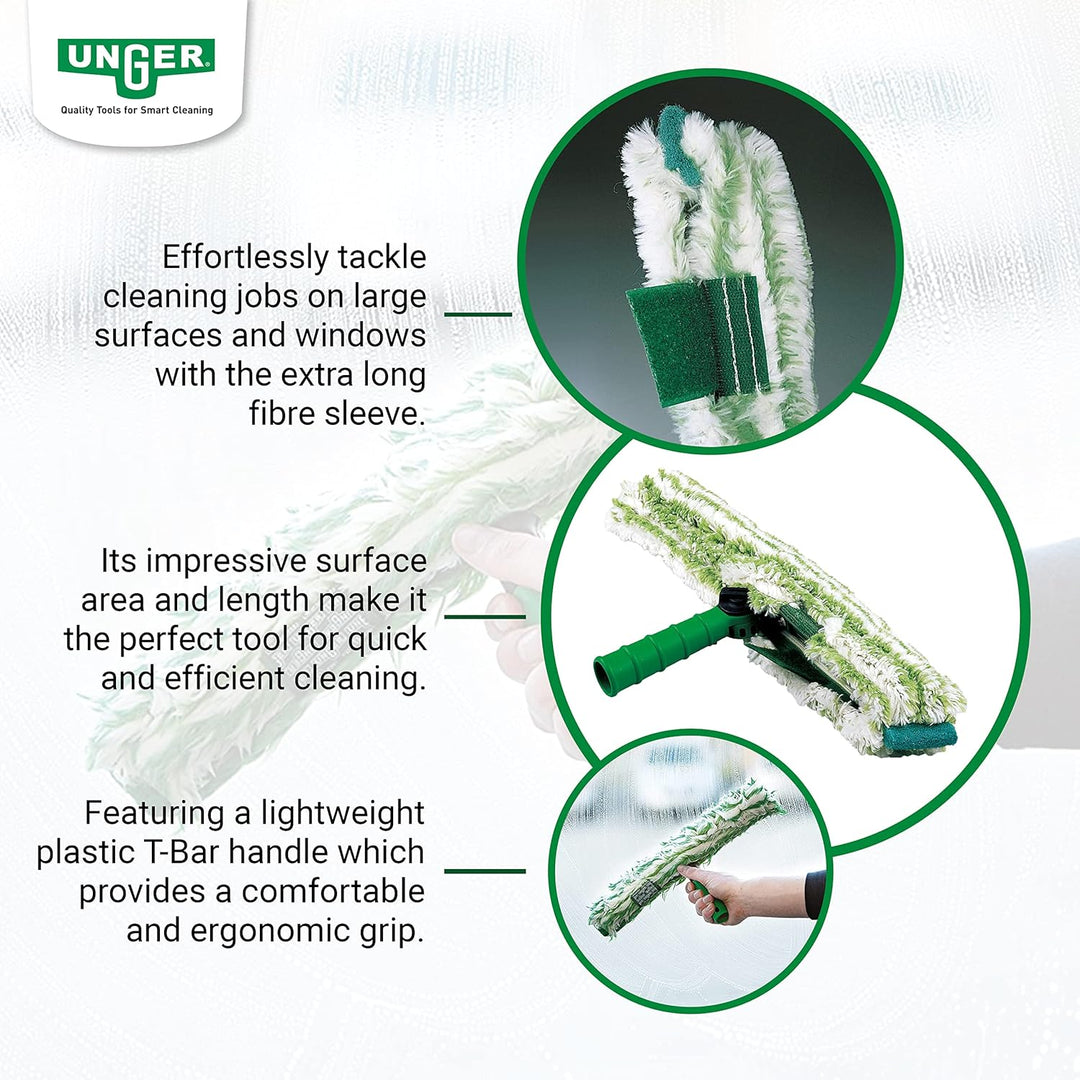 Unger StripWasher Monsoon Strip Pac (Breite 45 cm, Kompletteinwascher mit Bezug + Langen Fasern, für