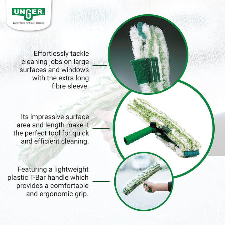 Unger StripWasher Monsoon Strip Pac (Breite 45 cm, Kompletteinwascher mit Bezug + Langen Fasern, für