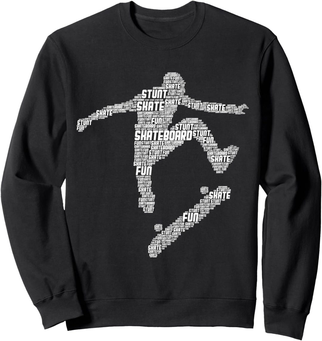 Skateboard Stunt Retro Skater Jungen Kinder Männer Sweatshirt