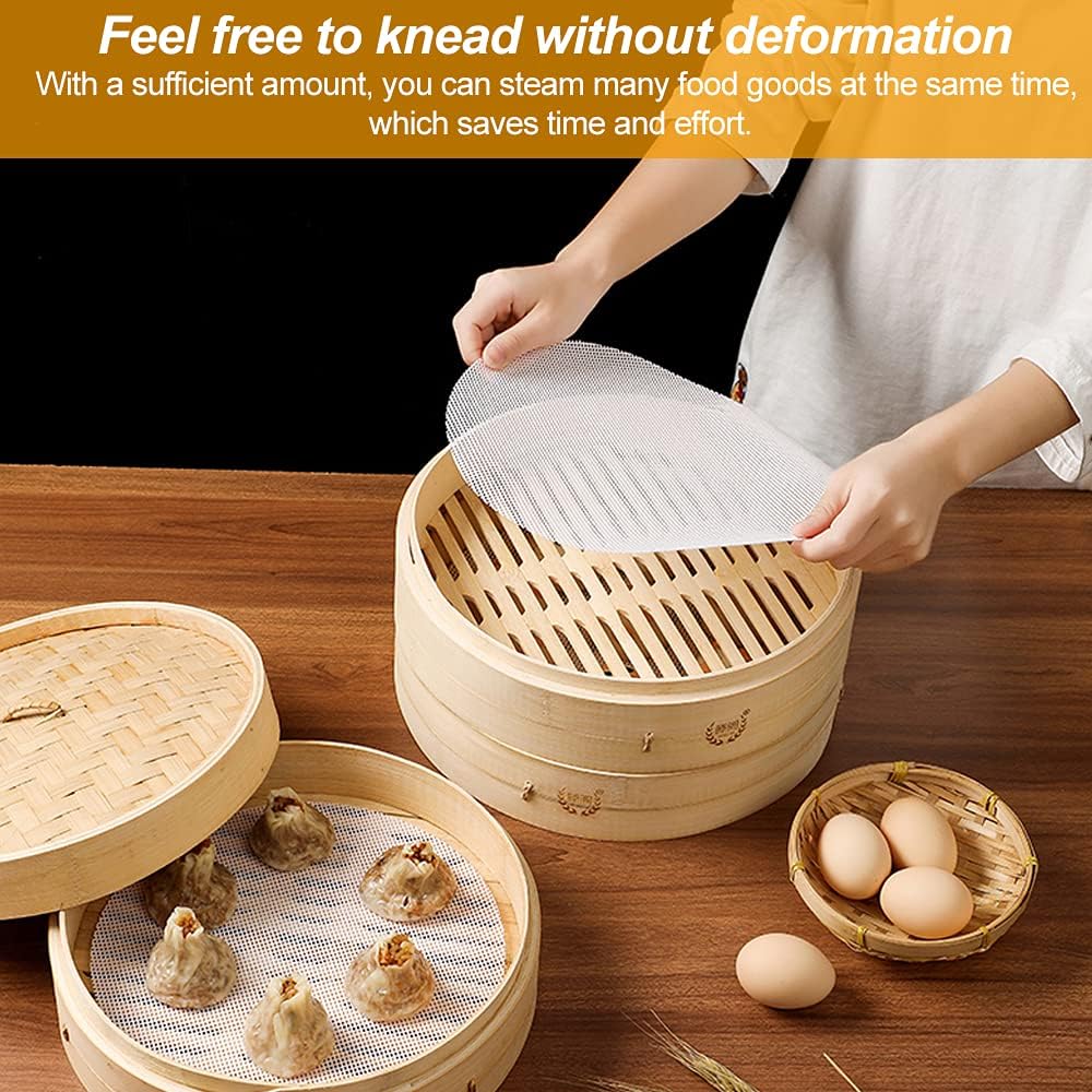 12 Stück Silikon Dämpfer Matte Antihaft Runde Steamer Pad Wiederverwendbare Dumplings Matte Dampfgar