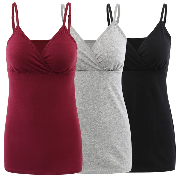 COLOMI Still-Tanktops für Mutterschaft Unterhemden für Schwangere BH zum Stillen Basic Camisole S Bl