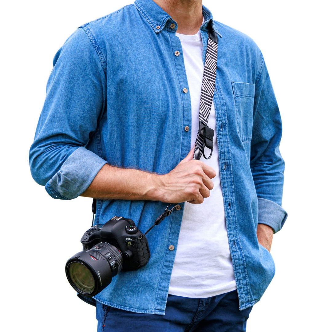 PROfezzion Kameragurt, Kamera-Schultergurt für DSLR Schultergurt Schnellverschluss breit langlebig f