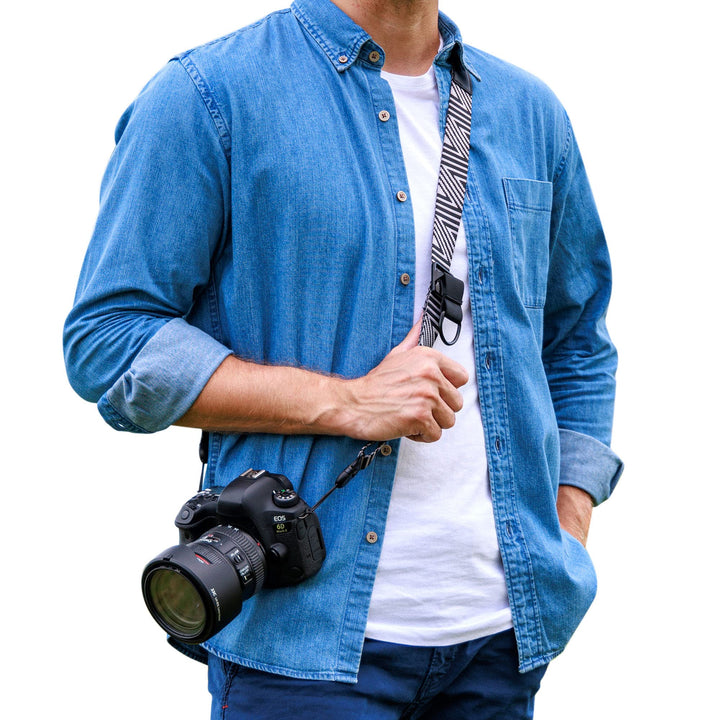 PROfezzion Kameragurt, Kamera-Schultergurt für DSLR Schultergurt Schnellverschluss breit langlebig f