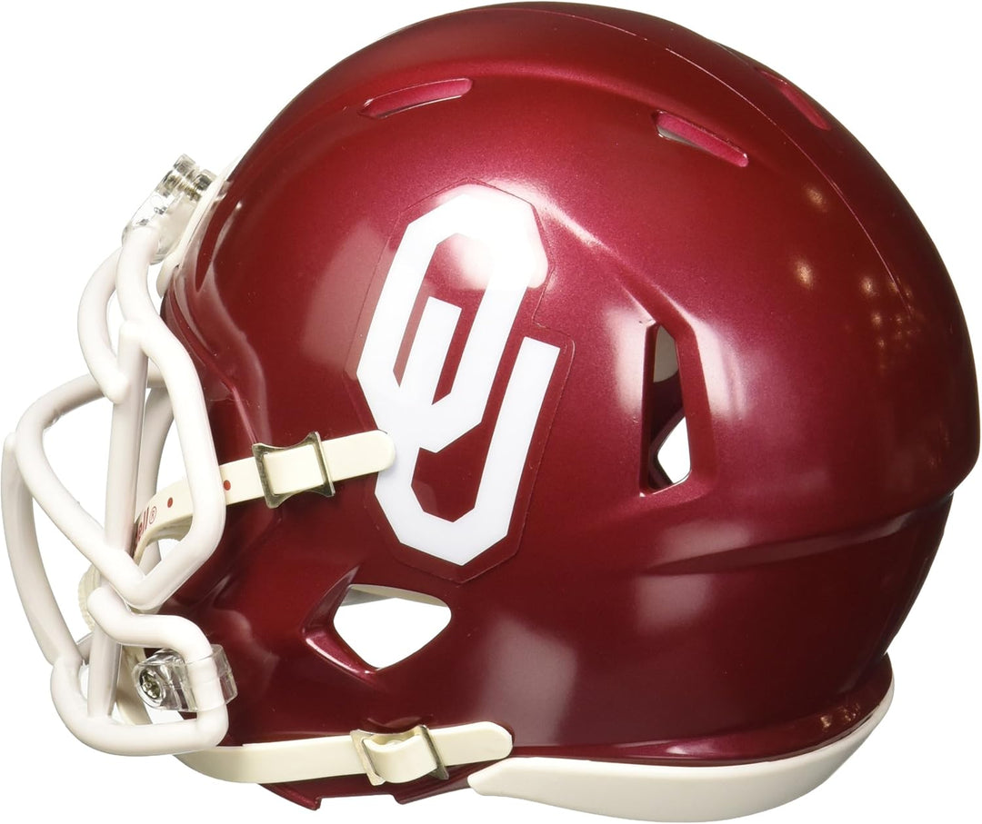 Riddell NCAA Unisex-Erwachsene Speed Mini Helm Oklahoma Sooners 7.5" x 6.5" Oklahoma Sooners, Oklaho