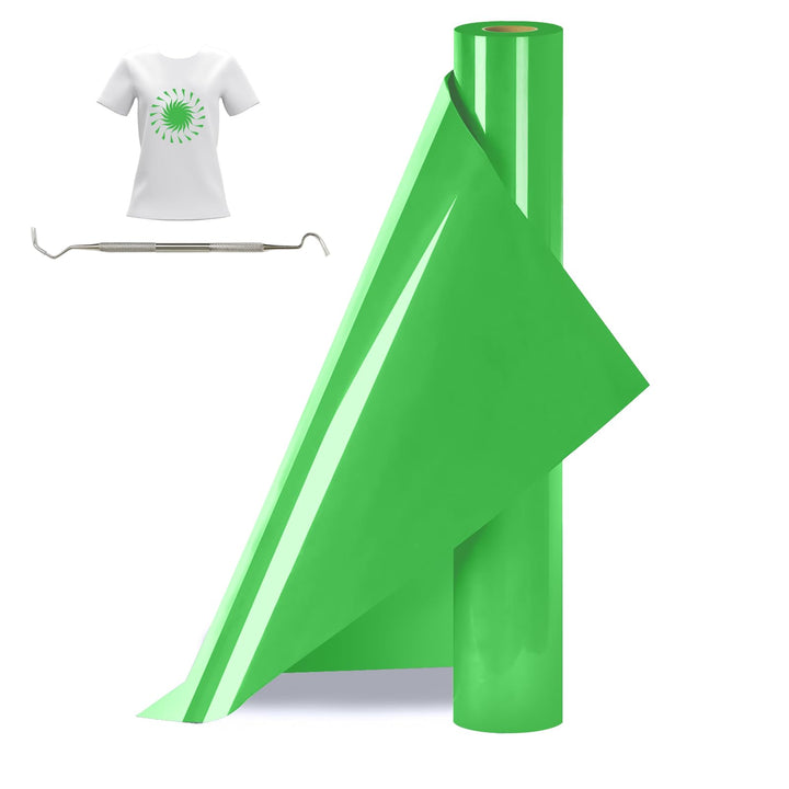 Bocguy Plotterfolie Textil Rollen, 30.5CM x 377CM Heat Transfer Vinyl Flexfolie Rollen mit Plotter W