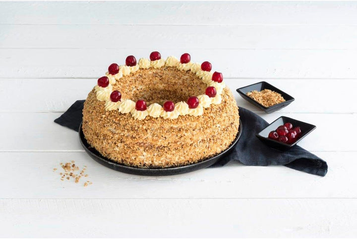Zenker Frankfurter Kranz Ø 28 cm BLACK METALLIC, runde Kuchenform mit Antihaftbeschichtung, Backform