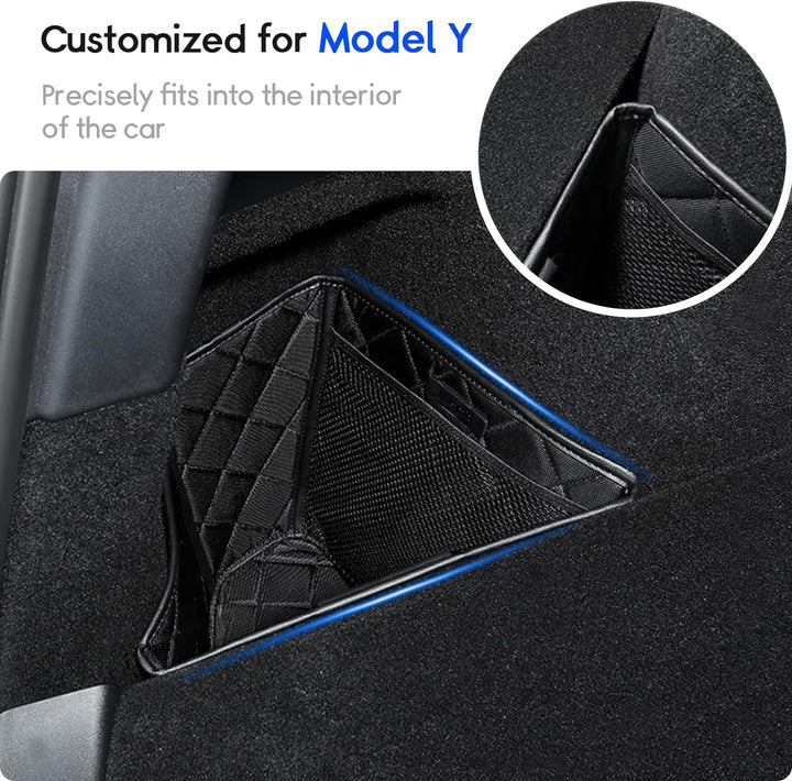 ThinsGo Tesla Model Y Kofferraum-Aufbewahrungsorganizer Kofferraumtaschen Aufbewahrungskörbe Seitenb
