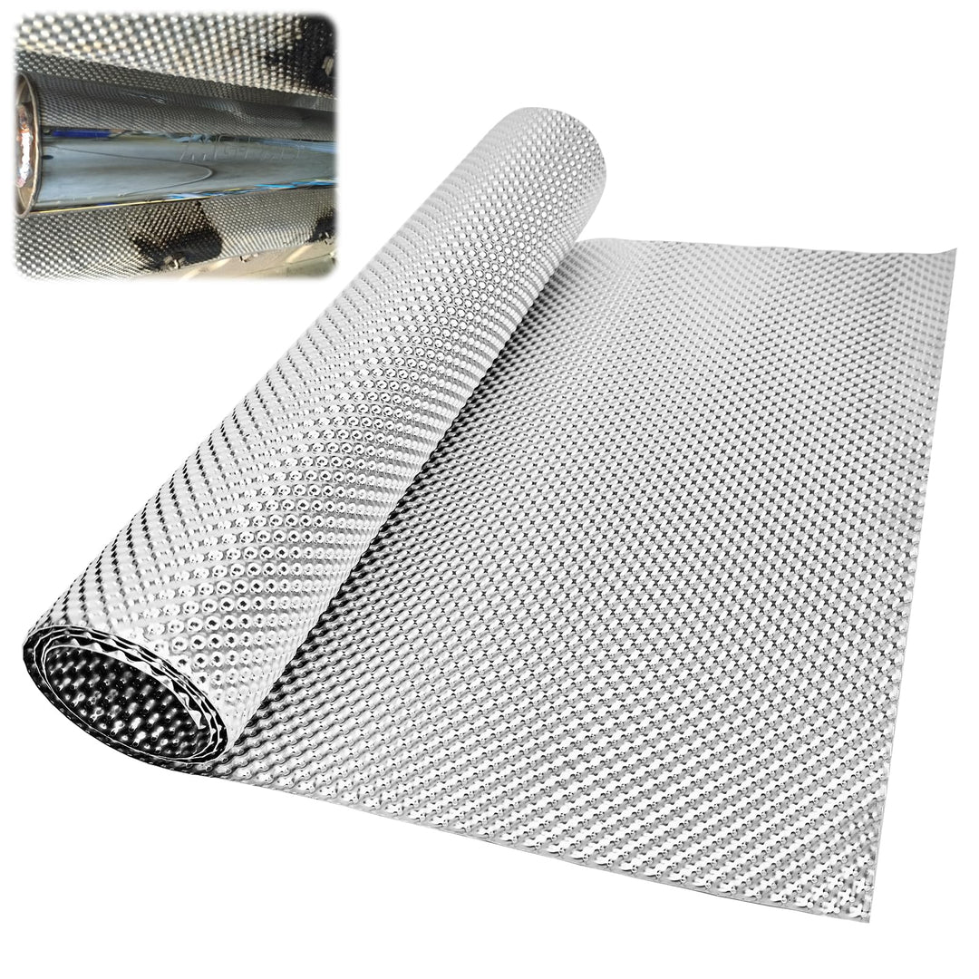 Gohytal Hitzeschutz Hitzeblech Geprägte, 100 cm x 40 cm Hitzeschutzblech Aluminium Motorsport Isolie
