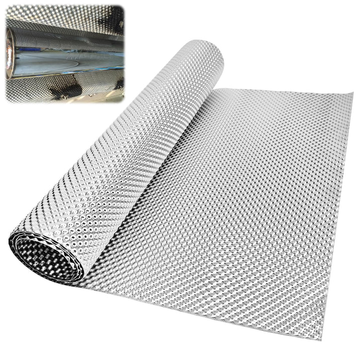 Gohytal Hitzeschutz Hitzeblech Geprägte, 100 cm x 40 cm Hitzeschutzblech Aluminium Motorsport Isolie