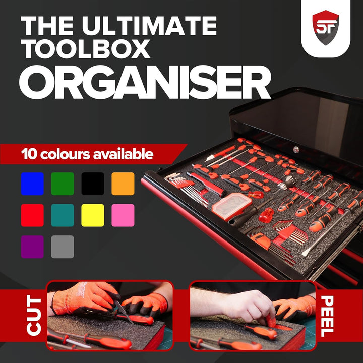 Shadow Foam TSTAK/ProStack Werkzeugkoffer-Einsatz [Doppelpack] anpassbarer Schaumstoff für DeWalt/St