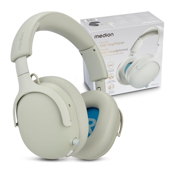 MEDION Over Ear Kopfhörer HX-1 Plus (kabellos, Feed Forward Noise Cancelling, Bluetooth 6.0, Wireles