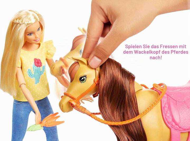 Barbie FXH15 - Reitspass Spielset (blond), Chelsea, Pferd und Pony, Puppen Spielzeug ab 3 Jahren Sta
