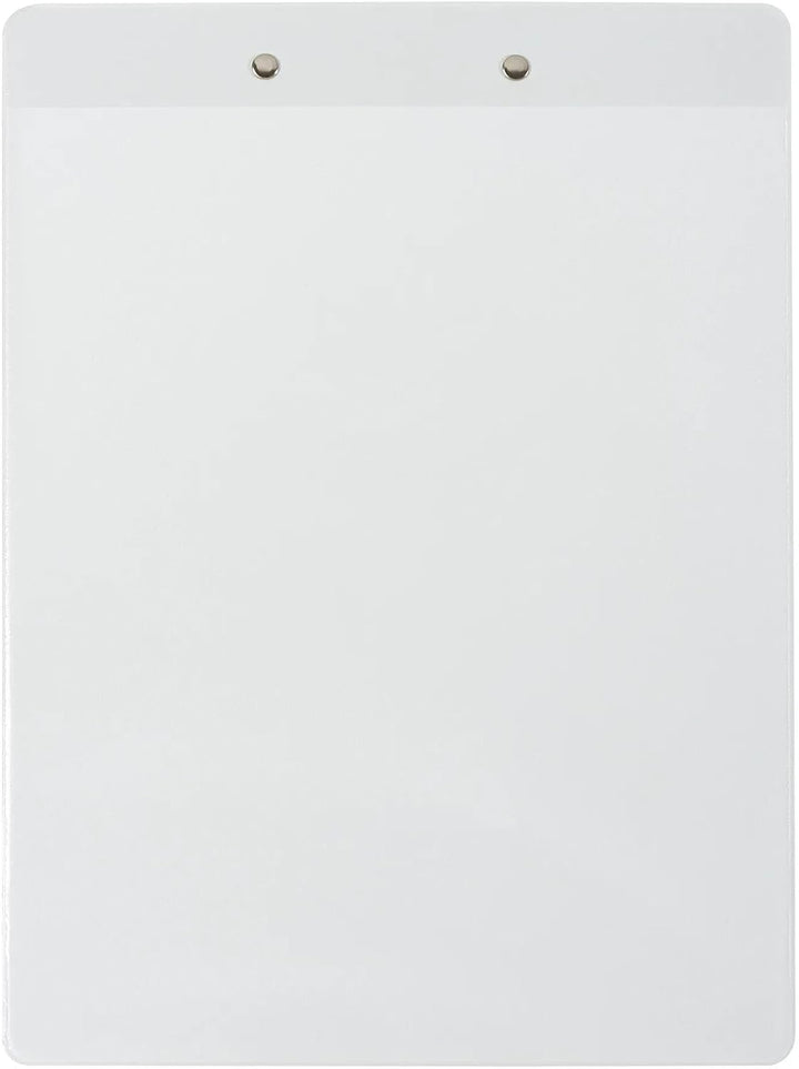 Exacompta - 19296E Klemmbrett mit Kunststoffhülle auf der Rückseite, 23 cm x 32 cm, für DIN A4, weis