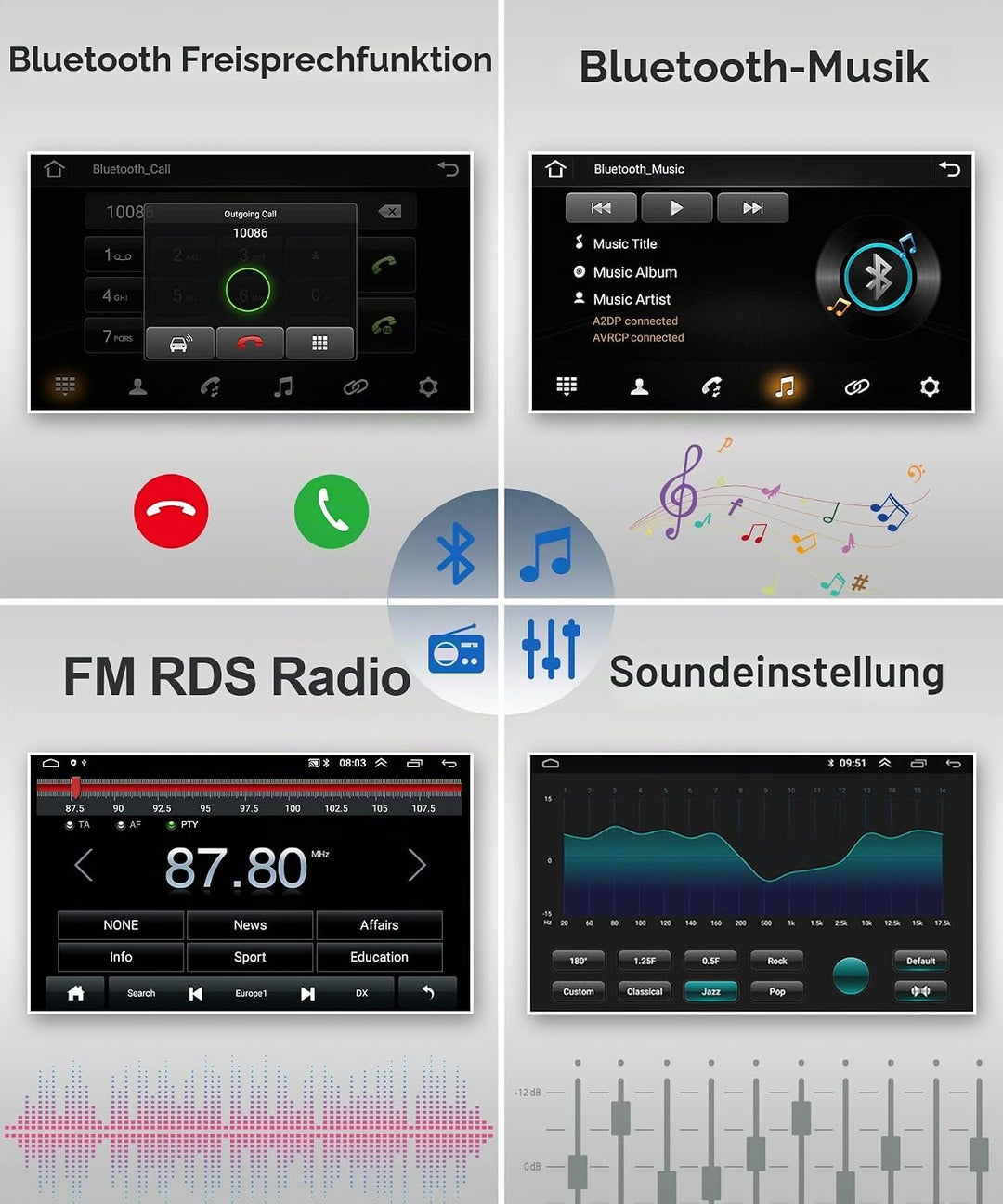 Podofo Android Autoradio GPS für Seat Leon 2 MK2 2005-2012(Linkslenker), 9" Touchscreen Navi WiFi Bl