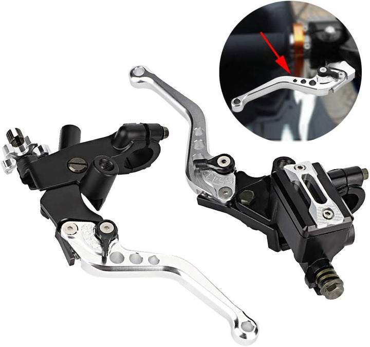 Motorrad Hauptbremszylinderhebel, Hydraulische Lenkerbremszylinder Master Paar von 7/8 "(22mm) Unive