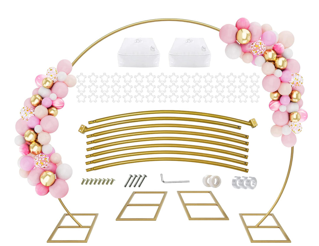 PILIN Metall Gold Runde Ballon Bogen DIY Gebogene Bögen für Geburtstagsfeier Hochzeitstag