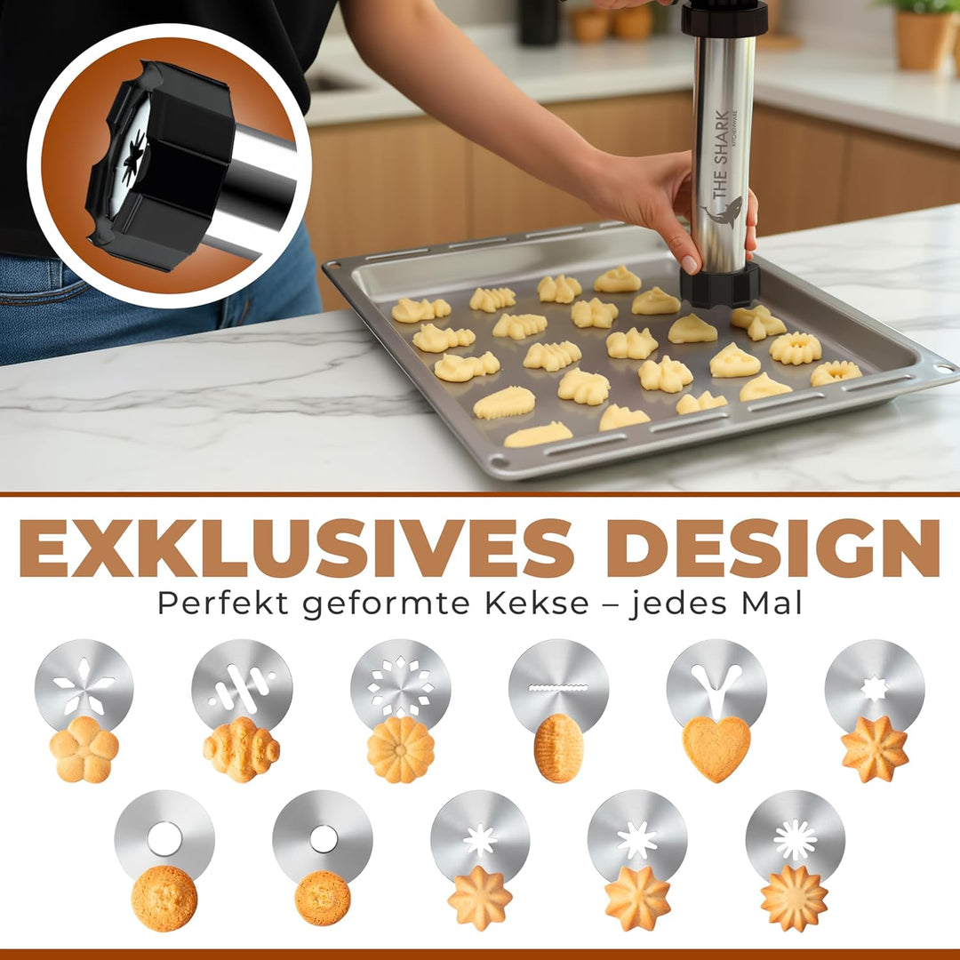 Churros Maker & Spritzgebäck Maschine – 304 Edelstahl, Grosse Kapazität, Leicht zu Reinigen & Langle