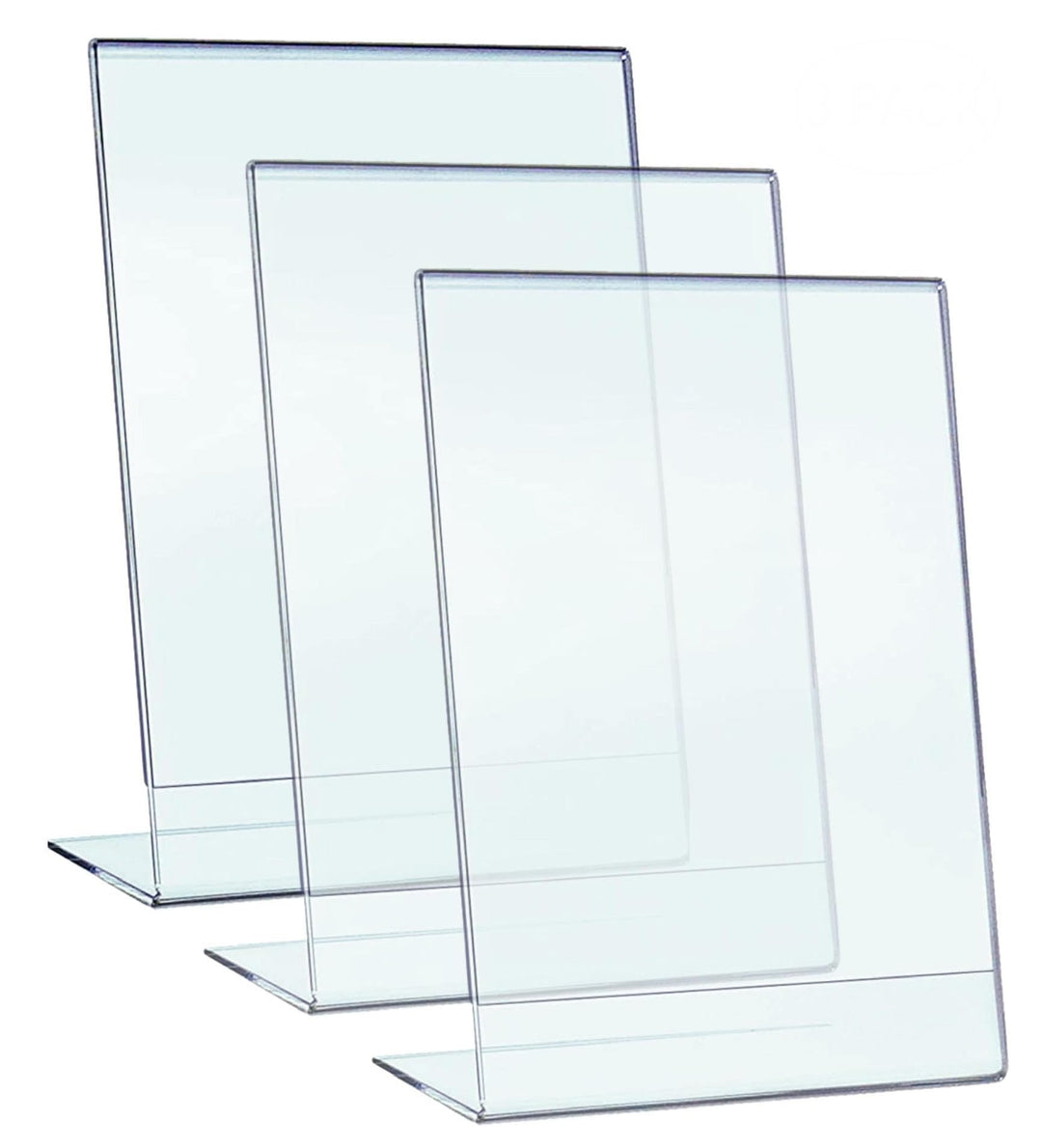 PaJaDa - Aufsteller A4, transparentes Plexiglas, 3er Pack mit L-Form, Menühalter, Leistenhalter, Ban