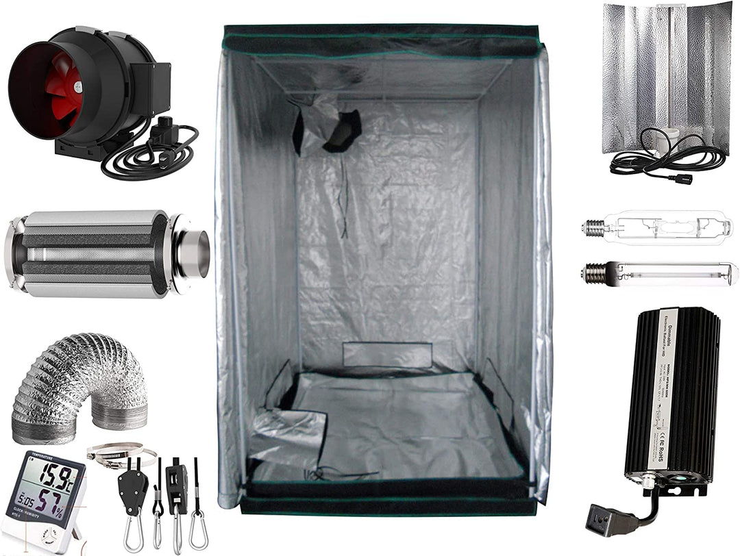 Growbox Komplettset Pro 600 W dimmbar NDL + MH 100x100x200 cm … 100x100x200 Pro, 100x100x200 Pro
