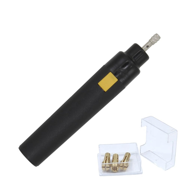 WITTKOWARE Mini-Bohrmaschine mit Batteriebetrieb (3x Baby) und 4 verschiedenen Spannzangen (0,3 bis