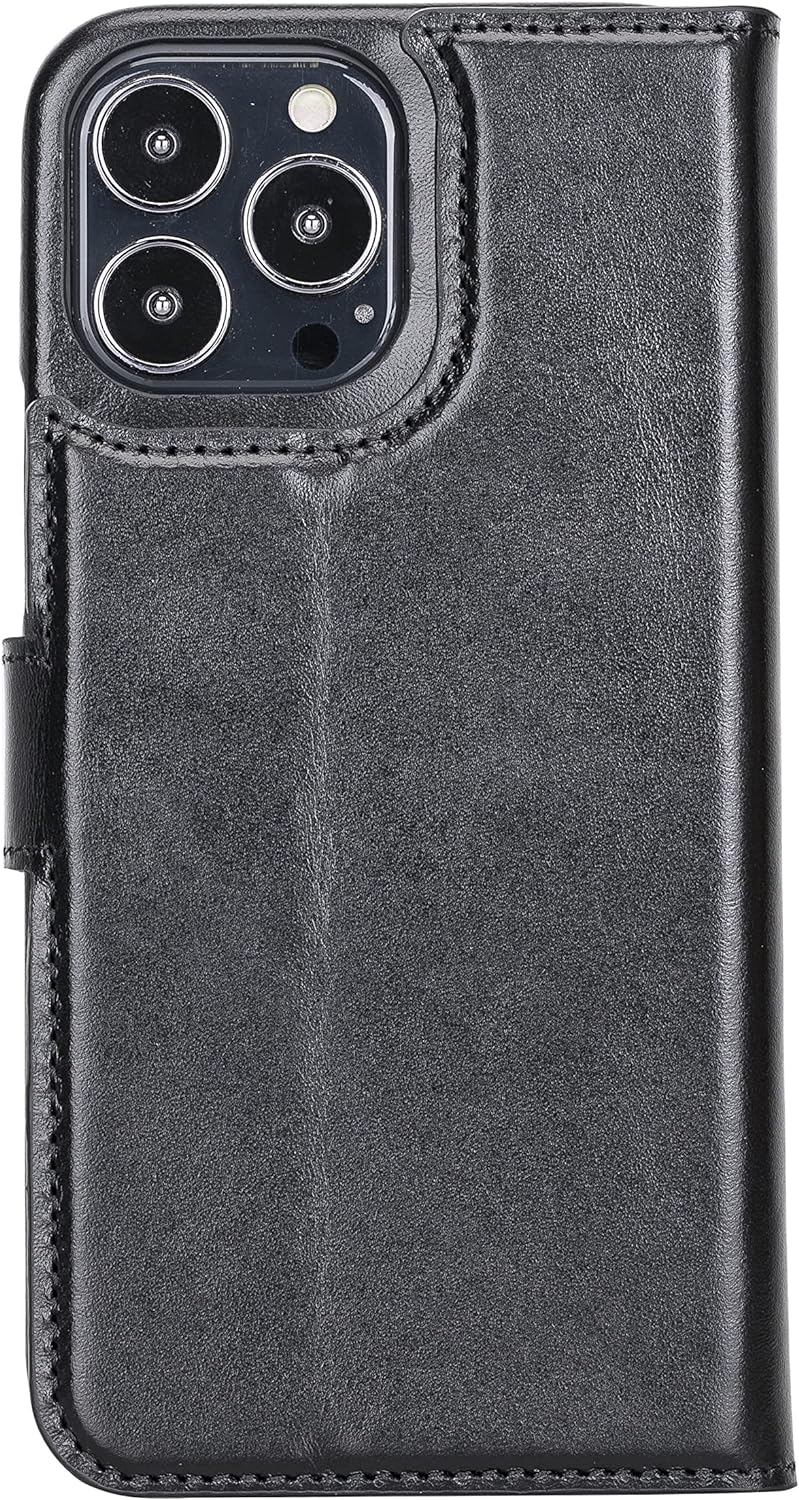 Solo Pelle Lederhülle kompatibel für iPhone 13 Pro Max in 6.7 Zoll abnehmbare Hülle (2in1) inkl. Kar