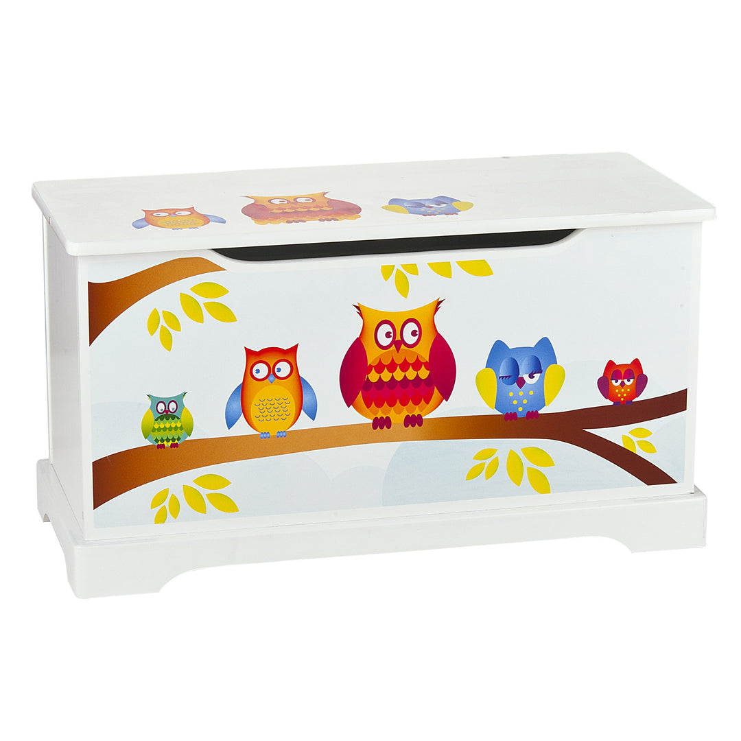 Leomark Holz Kindertruhenbank (Eulen), Eulen