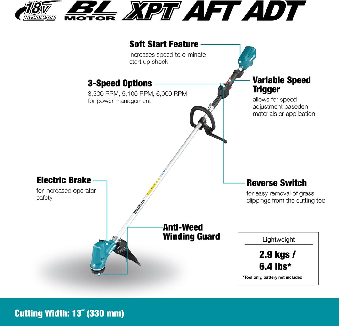 Makita DUR190LZX3 Akku-Rasentrimmer 18 V (ohne Akku, ohne Ladegerät) Single