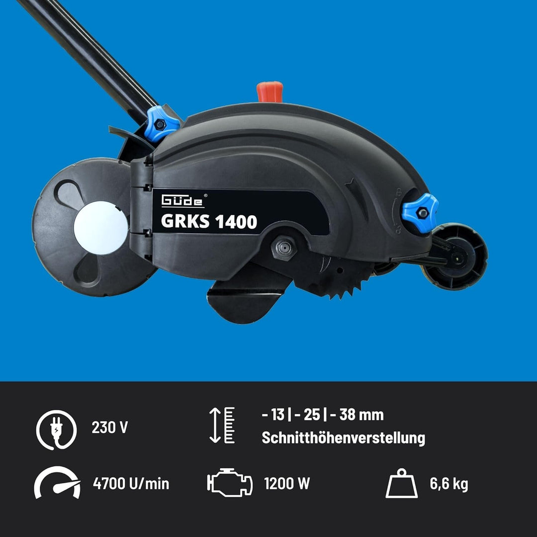 Güde Rasenkantenschneider GRKS 1400 (1200 W, 3-fach einstellbare Schnitttiefe (-13 / -25 / -38 mm),