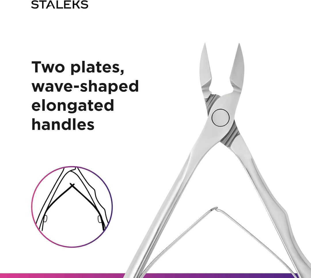 K-00 Profi Hautzange Staleks Länge 11cm Schnitt 1,2cm Lederschutzhülle
