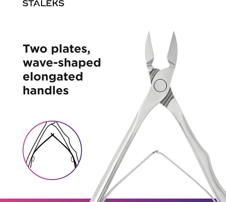 K-00 Profi Hautzange Staleks Länge 11cm Schnitt 1,2cm Lederschutzhülle