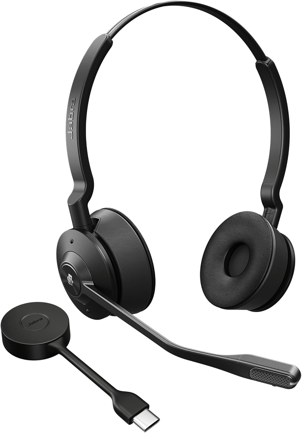 Jabra Engage 55 SE Stereo-Headset MS, Link 400c DECT-Adapter USB-C, Tragetasche, Garantie und Warnun