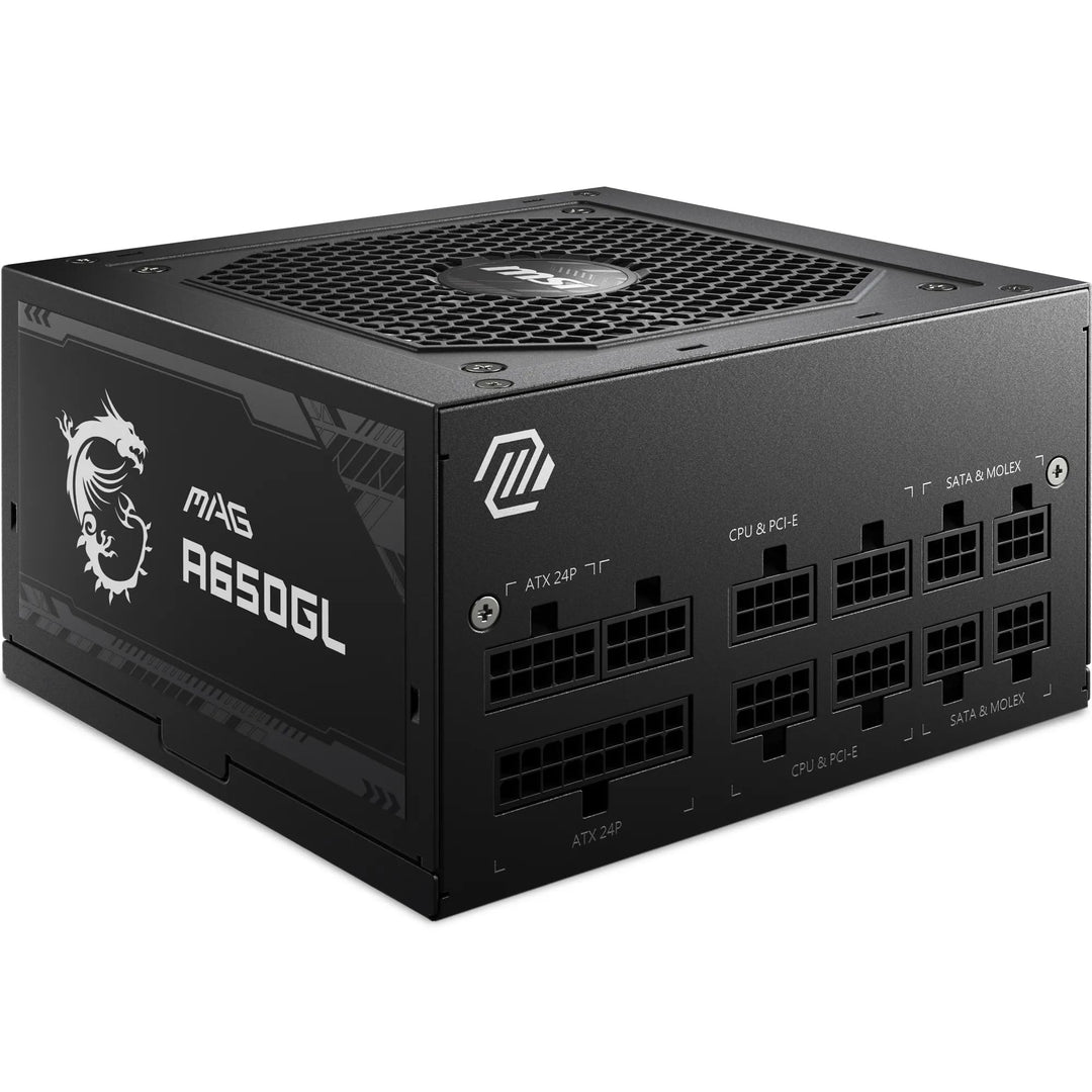 MSI MAG A650GL Netzteil, 650W, 80 Plus Gold, vollmodular, 120mm FDB Lüfter mit dynamischen Kugellage