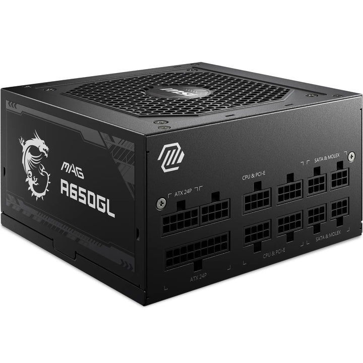 MSI MAG A650GL Netzteil, 650W, 80 Plus Gold, vollmodular, 120mm FDB Lüfter mit dynamischen Kugellage