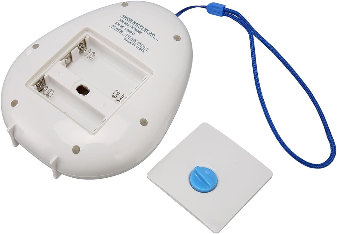 Wasserdichtes Duschradio, AM FM Radio für Badezimmer, Batteriebetriebenes Duschradio, Tragbares Radi