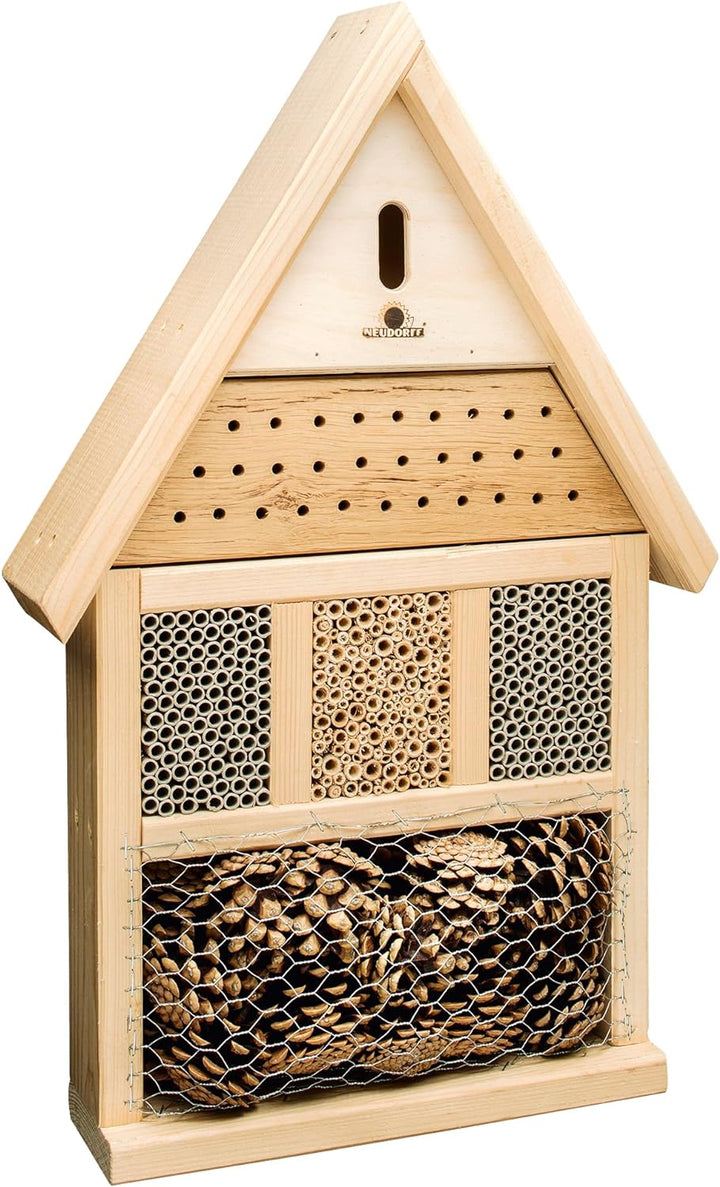 Neudorff Wildgärtner Freude Insektenhotel als Nist- und Überwinterungshilfe für Wildbienen, Marienkä