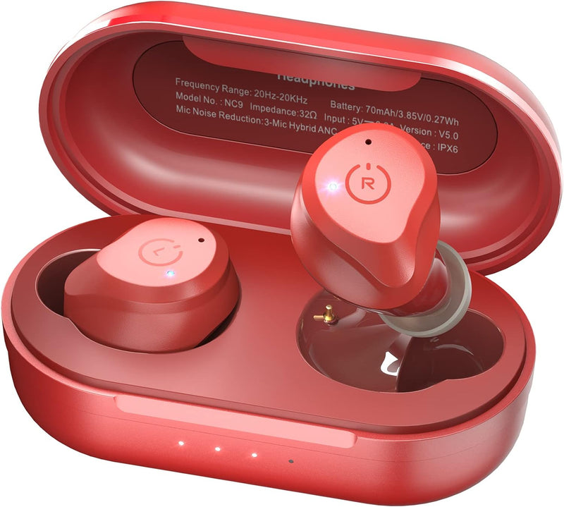 TOZO NC9 2023 Version Bluetooth Kopfhörer, Kopfhörer Kabellos mit Hybrid Aktiver Geräuschunterdrücku