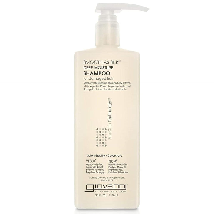 Giovanni Cosmetics Smooth As Silk Deep Moisture Shampoo, 24 Oz