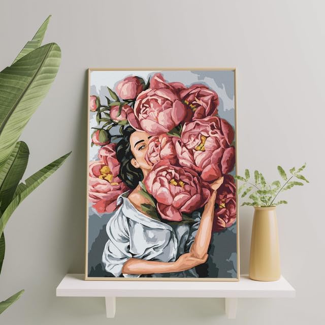 Oh Art! Malen Nach Zahlen Erwachsene Set Mit 3 Pinseln Und Acrylfarben Gemälde Acrylic Malerei DIY L