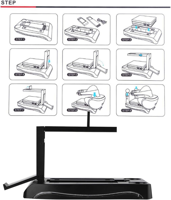 Ladestation für PS4 VR, PS4 VR Controller Ladestation Dock Stand VR Headset Stand für Konsole von VR