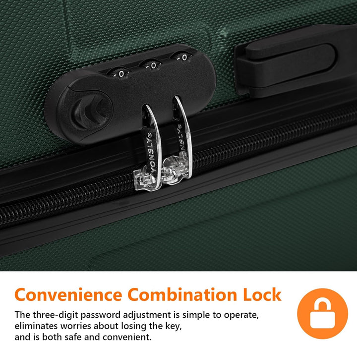 Gepäck Suitcase Reisekoffer, Trolley Rollkoffer Handgepäck, Hartschalenreisekoffer mit 360° Lenkroll