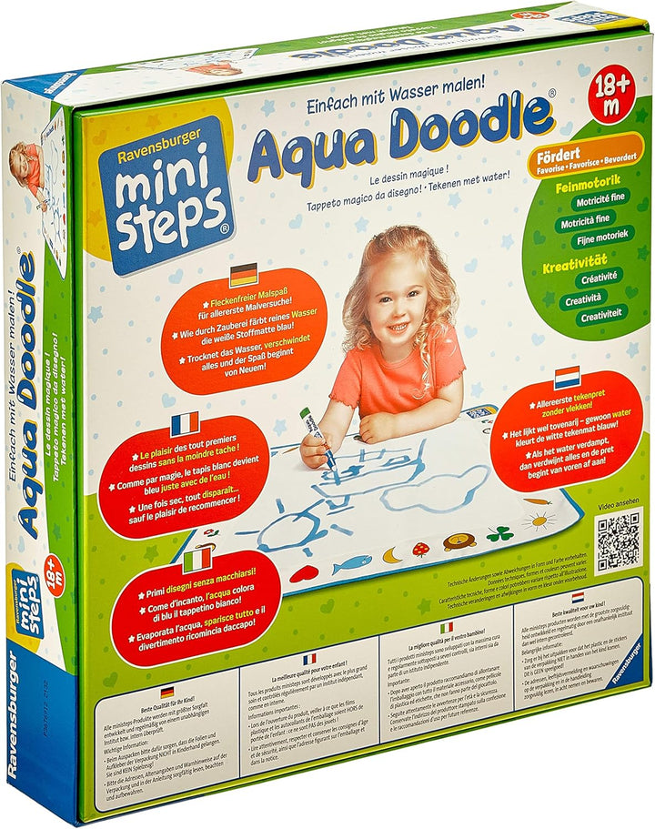 Ravensburger ministeps Aqua Doodle - Malen für Kinder ab 18 Monaten, Kreatives Malset für fleckenfre