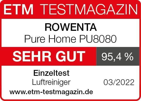 Rowenta PU8080 Pure Home Luftreiniger | 4 Filterebenen | Filterung von bis zu 100% der Allergene | S