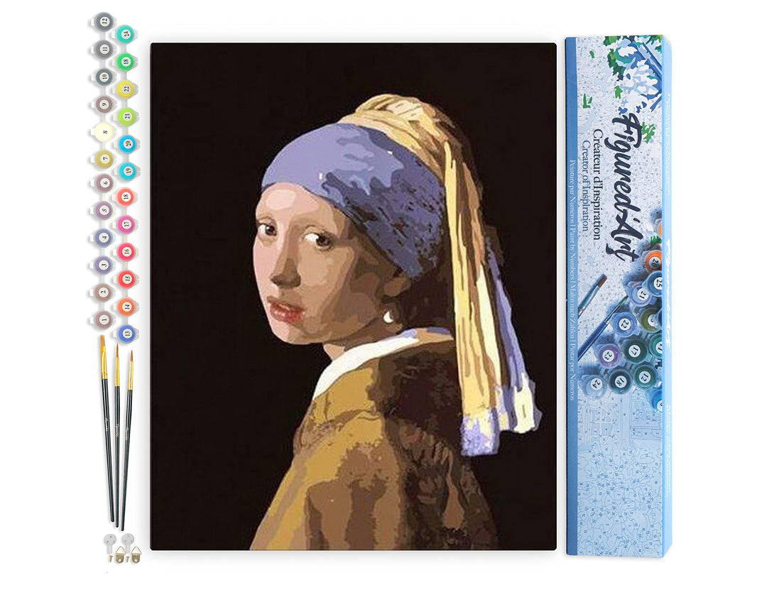 Figured'Art Malen Nach Zahlen Erwachsene Vermeer - Mädchen mit dem Perlenohrring - Paint by Numbers