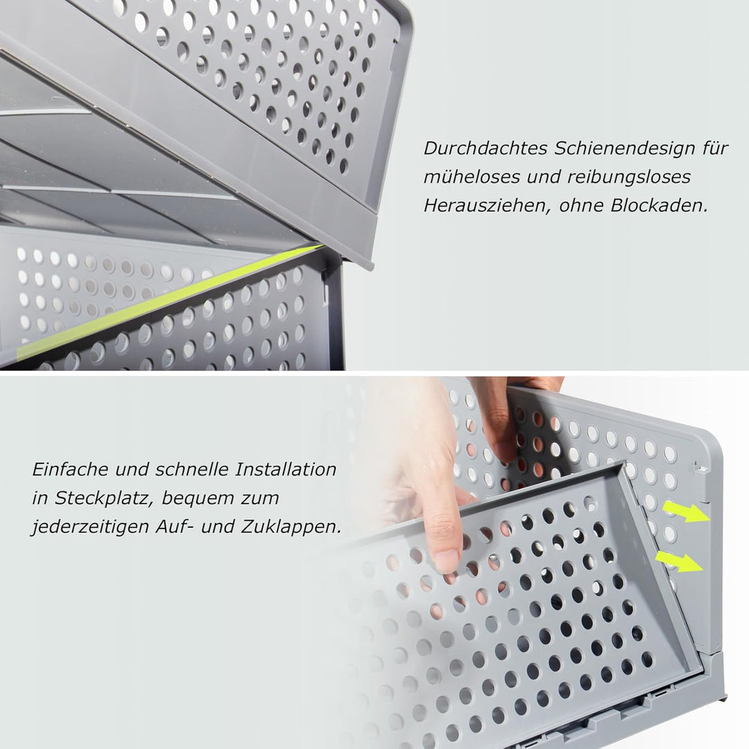 GREELUE Schrank Organizer Kleiderschrank 3 Stück, Faltbare Aufbewahrungsbox, Ordnungssystem für Schu