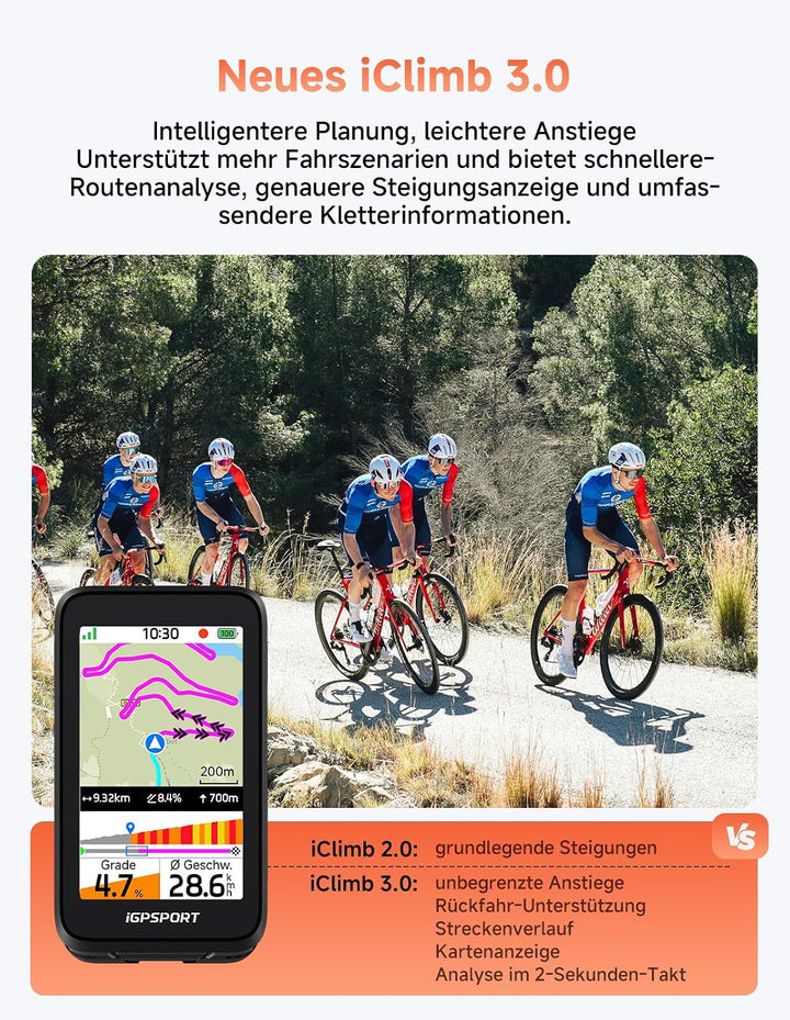 iGPSPORT BiNavi Air Fahrradcomputer Kabellos