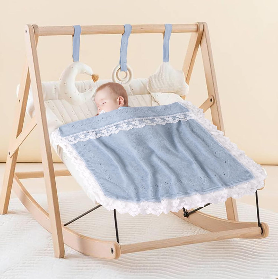Booulfi Babydecke Junge Mädchen Kleinkind Kleinkind weich Swaddle Empfangen Stricken Baumwolldecke N