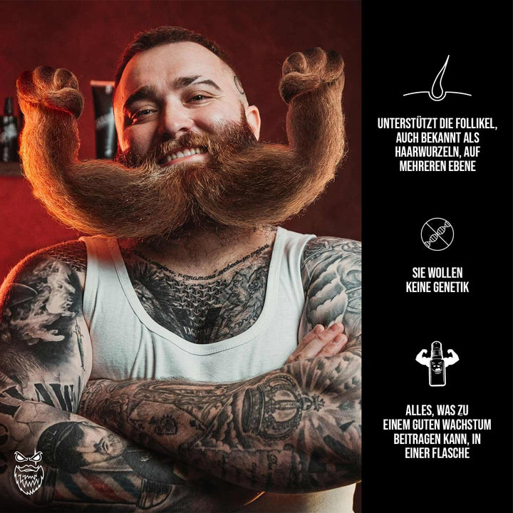 Angry Beards Grow Oil Bartwuchsmittel - Serum, Fördert Bartwachstum | Enthält natürliche Öle, Vitami